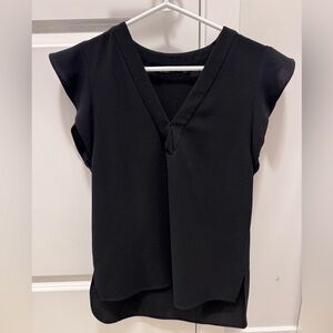 Zara Black V-Neck Blouse